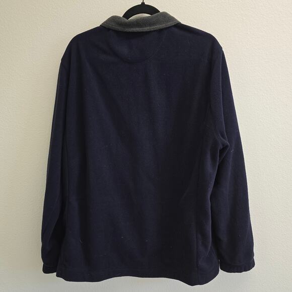 Saddlebred Navy Blue Fleece Quarter Zip Pullover Size L – Casual, Minimalist - Picture 2 of 6